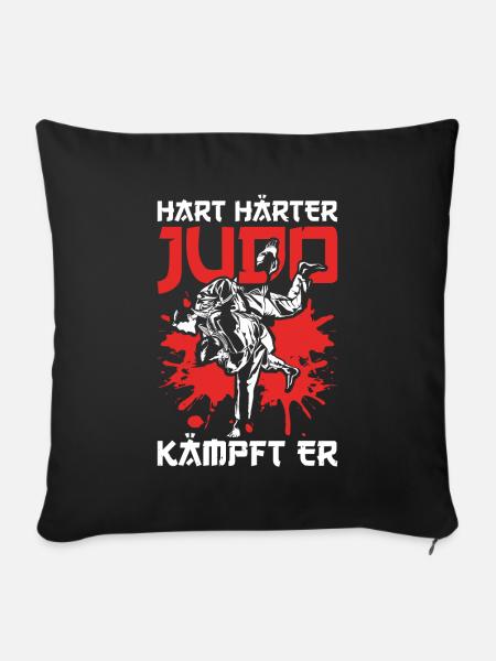 Judoka - Sofakissenbezug 45 x 45 cm - Schwarz