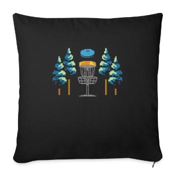 Frisbee Golf Disc Golf 8 Bit - Housse de coussin décorative 45 x 45 cm - noir - Devant