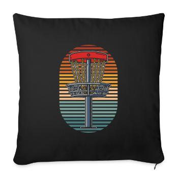 Frisbee Golf Disc Golf - Sofa pillowcase 17,3'' x 17,3'' (45 x 45 cm) - black - Front