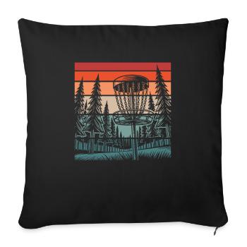 Frisbee Golf Disc Golf - Sofa pillowcase 17,3'' x 17,3'' (45 x 45 cm) - black - Front