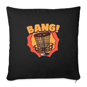 Frisbee Golf Disc Golf - Sofakissenbezug 45 x 45 cm - Schwarz - Vorne