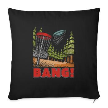 Frisbee Golf Disc Golf - Sofa pillowcase 17,3'' x 17,3'' (45 x 45 cm) - black - Front