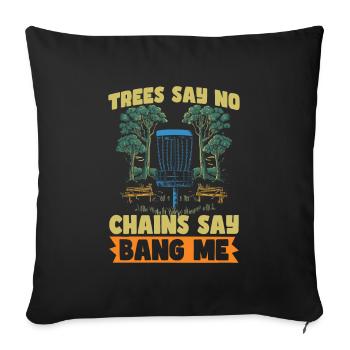 Frisbee Golf Disc Golf - Sofa pillowcase 17,3'' x 17,3'' (45 x 45 cm) - black - Front