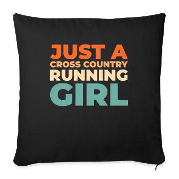 Xc Runner Cross Country Running - Sofa pillowcase 17,3'' x 17,3'' (45 x 45 cm) - black - Front