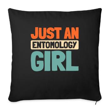 Entomologie Entomologiste Insecte - Housse de coussin décorative 45 x 45 cm - noir - Devant
