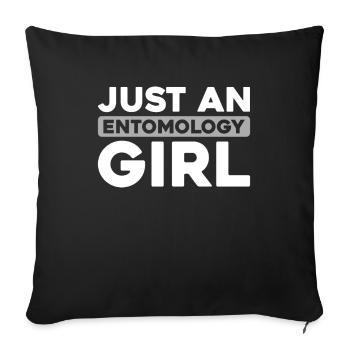 Entomologie Entomologiste Insecte - Housse de coussin décorative 45 x 45 cm - noir - Devant