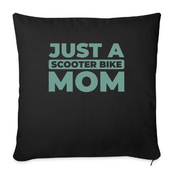 Motorroller Just A Scooter Bike Mom - Housse de coussin décorative 45 x 45 cm - noir - Devant