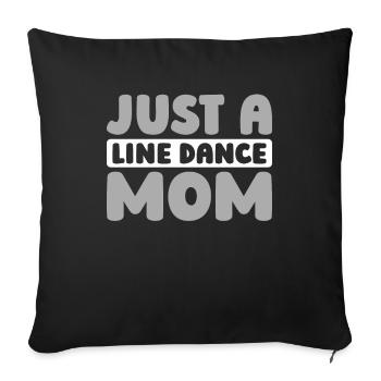 Danse en ligne Juste une maman de danse en ligne - Housse de coussin décorative 45 x 45 cm - noir - Devant