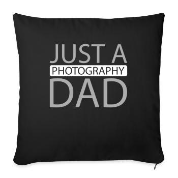Photographe Appareil photo - Housse de coussin décorative 45 x 45 cm - noir - Devant