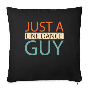 Danse en ligne Juste un gars de danse en ligne - Housse de coussin décorative 45 x 45 cm - noir - Devant