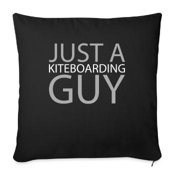 Kitesurfer Kitesurfing Kiting Kitesurfing - Sofa pillowcase 17,3'' x 17,3'' (45 x 45 cm) - black - Front
