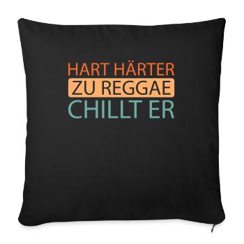 Reggae - Sofa pillowcase 17,3'' x 17,3'' (45 x 45 cm) - black - Front