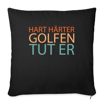 Golf Golfer Golfen - Sofakissenbezug 45 x 45 cm - Schwarz - Vorne