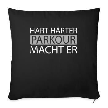Parkour - Sofa pillowcase 17,3'' x 17,3'' (45 x 45 cm) - black - Front