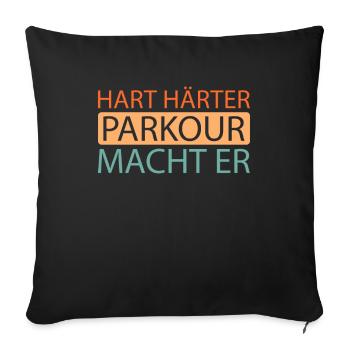 Parkour - Sofa pillowcase 17,3'' x 17,3'' (45 x 45 cm) - black - Front