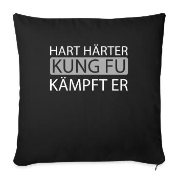 Kung-fu - Housse de coussin décorative 45 x 45 cm - noir - Devant