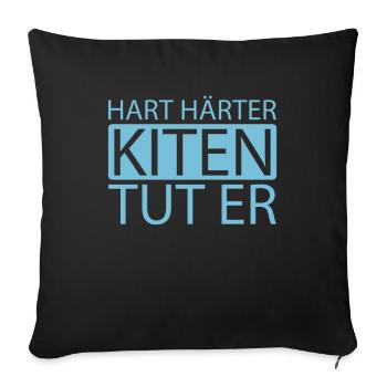 Kitesurfer Kitesurfing Kiting Kitesurfing - Sofa pillowcase 17,3'' x 17,3'' (45 x 45 cm) - black - Front