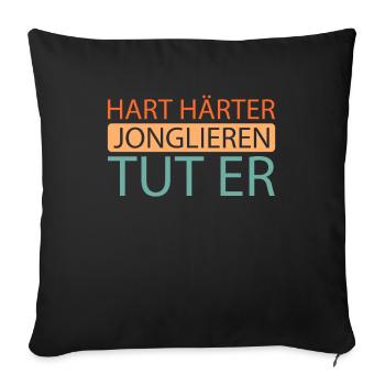 Jongleur - Housse de coussin décorative 45 x 45 cm - noir - Devant