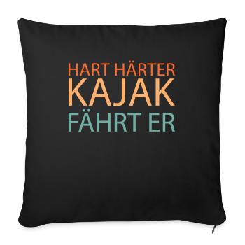 Kajaker - Sofakissenbezug 45 x 45 cm - Schwarz - Vorne