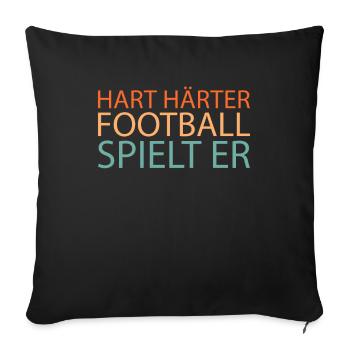 Football américain - Housse de coussin décorative 45 x 45 cm - noir - Devant