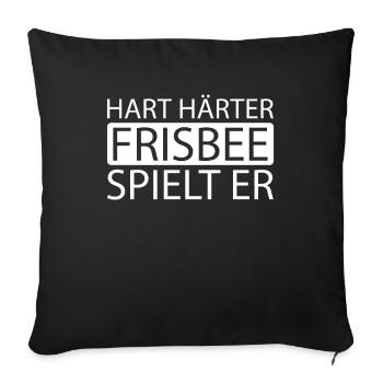 Frisbee - Sofa pillowcase 17,3'' x 17,3'' (45 x 45 cm) - black - Front