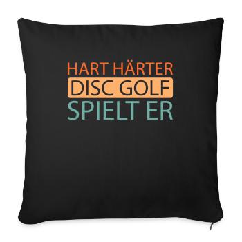 Frisbee Golf Disc Golf - Sofa pillowcase 17,3'' x 17,3'' (45 x 45 cm) - black - Front