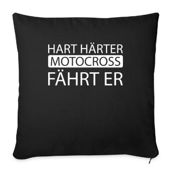 Mx Motocross Dirt Bike - Housse de coussin décorative 45 x 45 cm - noir - Devant