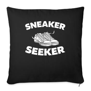 Sneakers - Sofa pillowcase 17,3'' x 17,3'' (45 x 45 cm) - black - Front