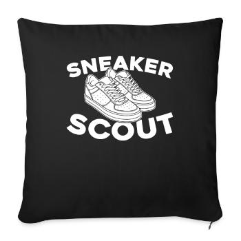 Sneakers - Sofa pillowcase 17,3'' x 17,3'' (45 x 45 cm) - black - Front