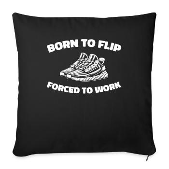 Sneakers - Sofa pillowcase 17,3'' x 17,3'' (45 x 45 cm) - black - Front