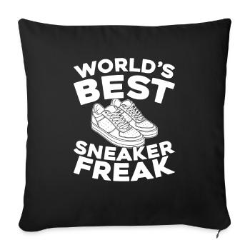Sneakers Worlds Best Sneaker Head - Housse de coussin décorative 45 x 45 cm - noir - Devant