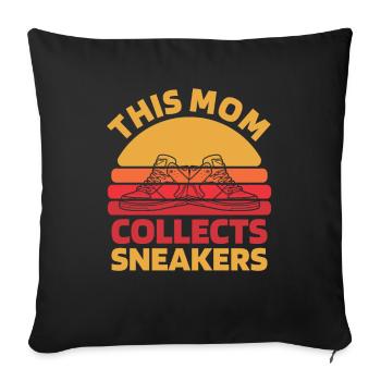 Sneakers Mutter Sneaker Mom - Sofakissenbezug 45 x 45 cm - Schwarz - Vorne