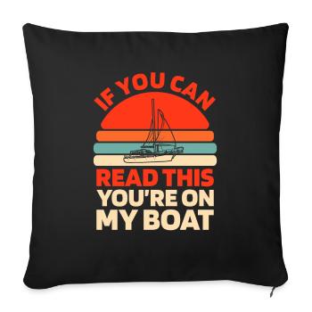 Sailing Sailing Sailboat Boating - Sofa pillowcase 17,3'' x 17,3'' (45 x 45 cm) - black - Front