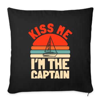 Voilier Voilier Voilier Saint-Patrick - Housse de coussin décorative 45 x 45 cm - noir - Devant