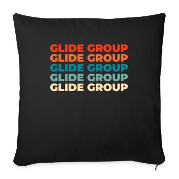 Paramotor Gleitschirmfliegen - Sofakissenbezug 45 x 45 cm - Schwarz - Vorne