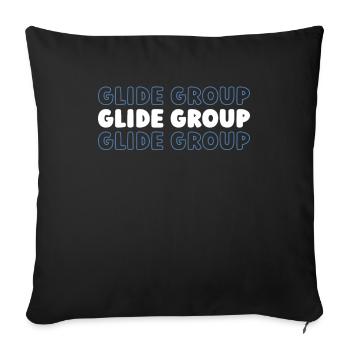 Paramotor Gleitschirmfliegen - Sofakissenbezug 45 x 45 cm - Schwarz - Vorne