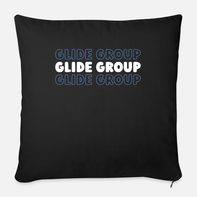 Paramotor paragliding - Sofa pillowcase 17,3'' x 17,3'' (45 x 45 cm) - black