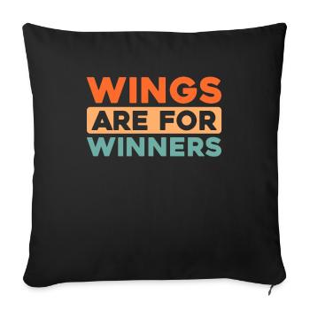 Paramotor Gleitschirmfliegen - Sofakissenbezug 45 x 45 cm - Schwarz - Vorne