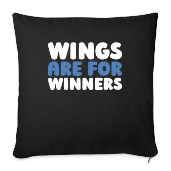 Paramotor Gleitschirmfliegen - Sofakissenbezug 45 x 45 cm - Schwarz - Vorne