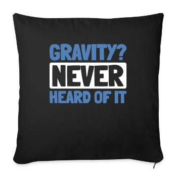 Paramoteur parapente - Housse de coussin décorative 45 x 45 cm - noir - Devant