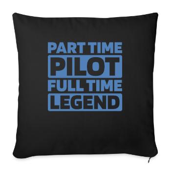 Paramoteur parapente - Housse de coussin décorative 45 x 45 cm - noir - Devant