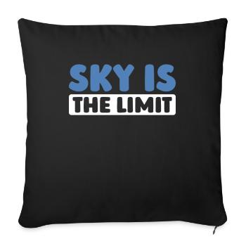 Paramotor Gleitschirmfliegen - Sofakissenbezug 45 x 45 cm - Schwarz - Vorne