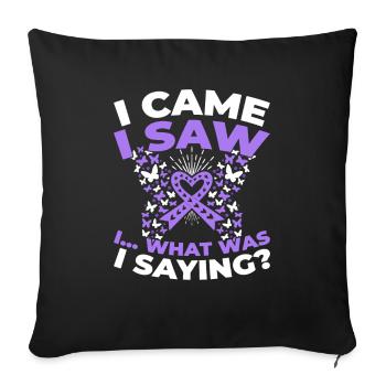 Alzheimer Funny Alzheimers Awareness - Sofa pillowcase 17,3'' x 17,3'' (45 x 45 cm) - black - Front