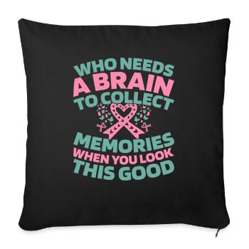 Alzheimer's - Sofa pillowcase 17,3'' x 17,3'' (45 x 45 cm) - black - Front
