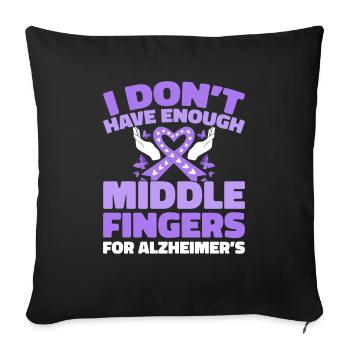 Maladie d’Alzheimer - Housse de coussin décorative 45 x 45 cm - noir - Devant