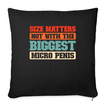 Black Humor Funny - Sofa pillowcase 17,3'' x 17,3'' (45 x 45 cm) - black - Front