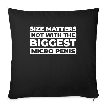 Black Humor Funny - Sofa pillowcase 17,3'' x 17,3'' (45 x 45 cm) - black - Front
