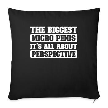 Black Humor Funny - Sofa pillowcase 17,3'' x 17,3'' (45 x 45 cm) - black - Front
