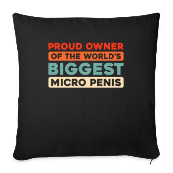 Black Humor Funny - Sofa pillowcase 17,3'' x 17,3'' (45 x 45 cm) - black - Front