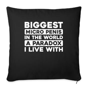 Black Humor Funny - Sofa pillowcase 17,3'' x 17,3'' (45 x 45 cm) - black - Front
